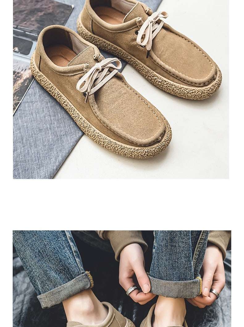 Men’s Suede Low-Top Shoes – British Retro Casual Style Men's Suede Low-top British Retro Casual | Ectron Online