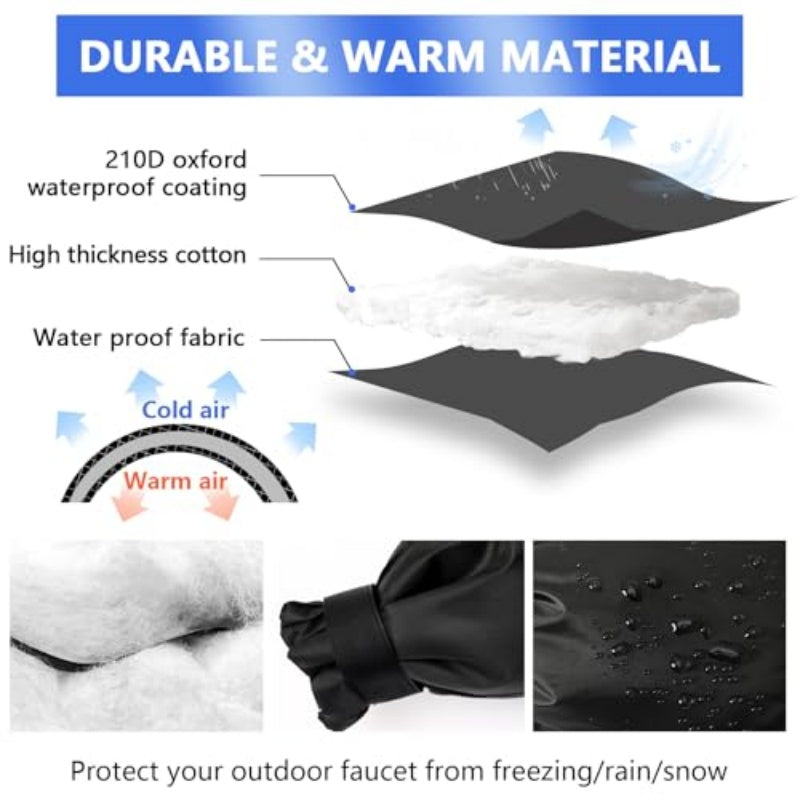 Outdoor Faucet Covers for Winter (3-Pack) - Freeze Protection