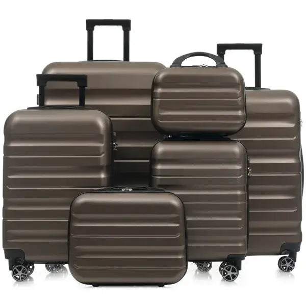6-Piece ABS Hardshell Luggage Set 6-Piece ABS Hardshell Luggage Set - Ligh | Ectron Online