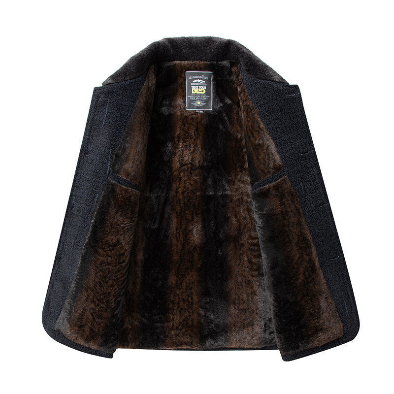 Daddy Fleece-Lined Thickened Chenille Cotton Padded Coat