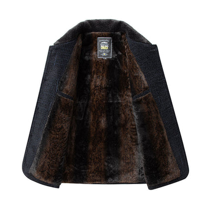 Daddy Fleece-Lined Thickened Chenille Cotton Padded Coat