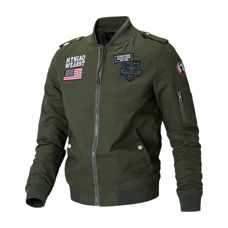 Men's Flight Jacket Baseball Uniform - Classic Bomber Style
