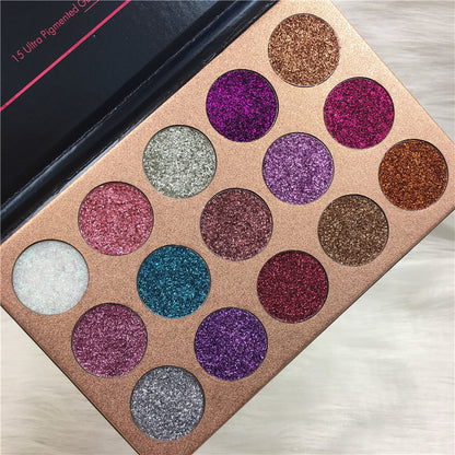 Beauty glazed 15 color sequins eye shadow