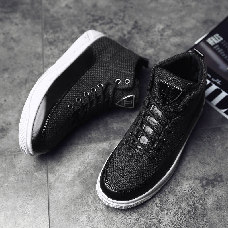 High-Top Sneakers in a Lightweight Linen Linen high-top sneakers | Ectron Online
