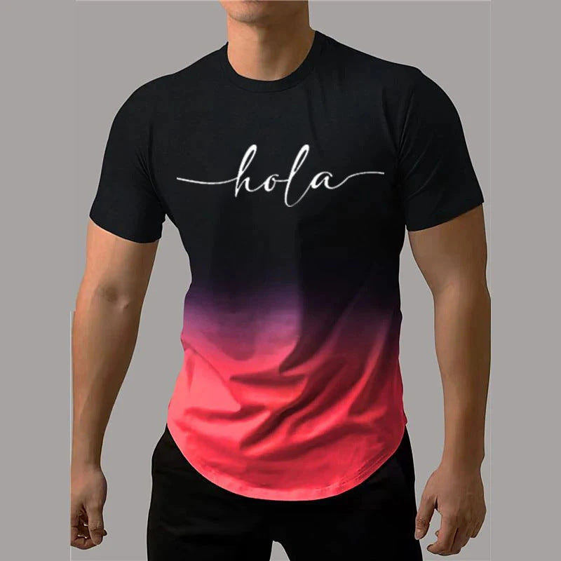 Summer Round Neck T-shirt – Loose Fit with Letter Print Summer Round Neck Loose Letter Print Sho | Ectron Online