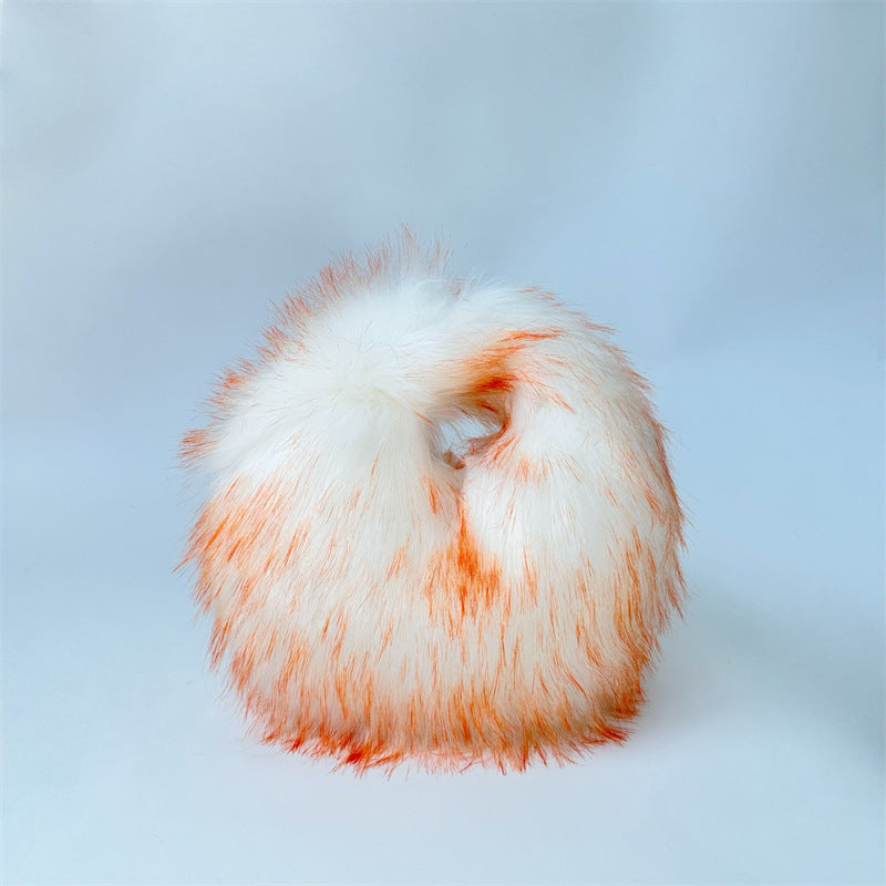Artificial Raccoon Fur Ball Bag Plush Punk Style Y2K Artificial Raccoon Fur Ball Bag Plush Un | Ectron Online