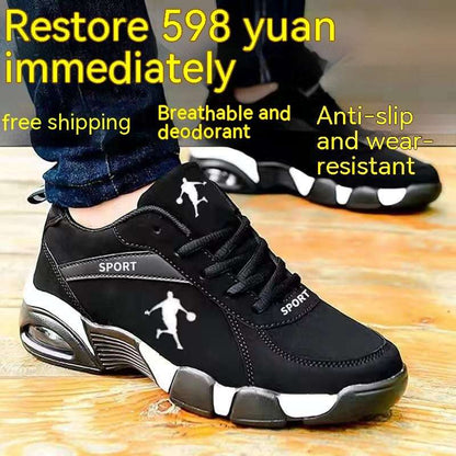 Men’s Winter Cotton-Padded High-Top Leather Shoes – Warm & Velvet Winter Cotton-padded Leather Shoes Male | Ectron Online
