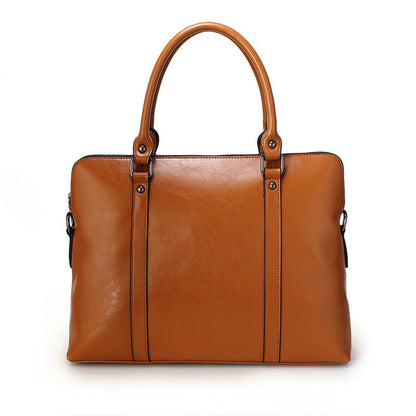 Fashionable lady leather briefcase