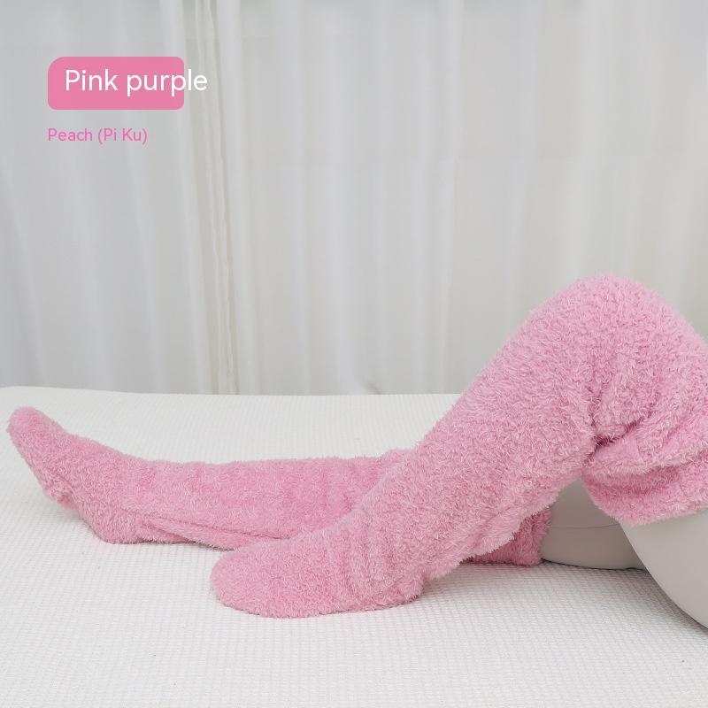 Over Knee High Fuzzy Long Socks Over Knee High Fuzzy Long Socks Winter W | Ectron Online