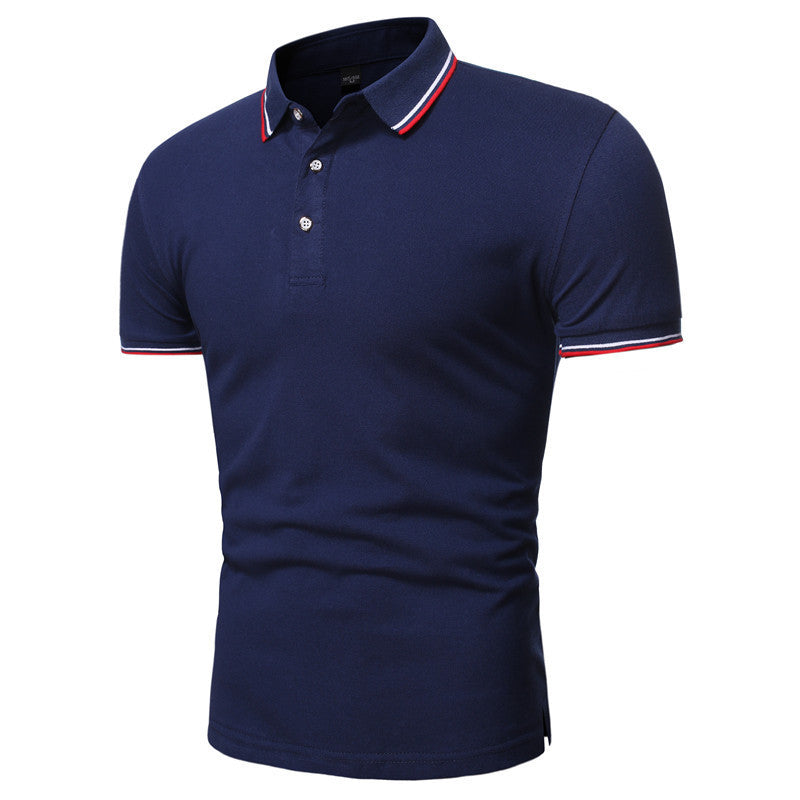Men’s Solid Color Lapel Shirt – Short Sleeve Advertising Tee Cross-border Short-sleeved Men's Lapel A | Ectron Online