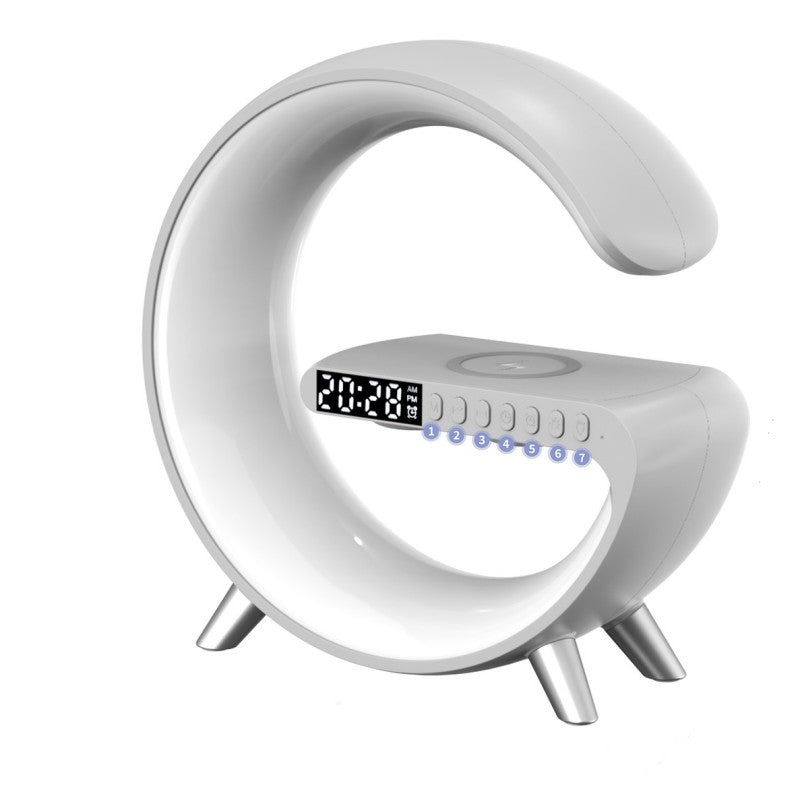 Smart G-Shaped LED Lamp - Wireless Charger & Bluetooth Speaker New Intelligent G Shaped LED Lamp Blueto | Ectron Online