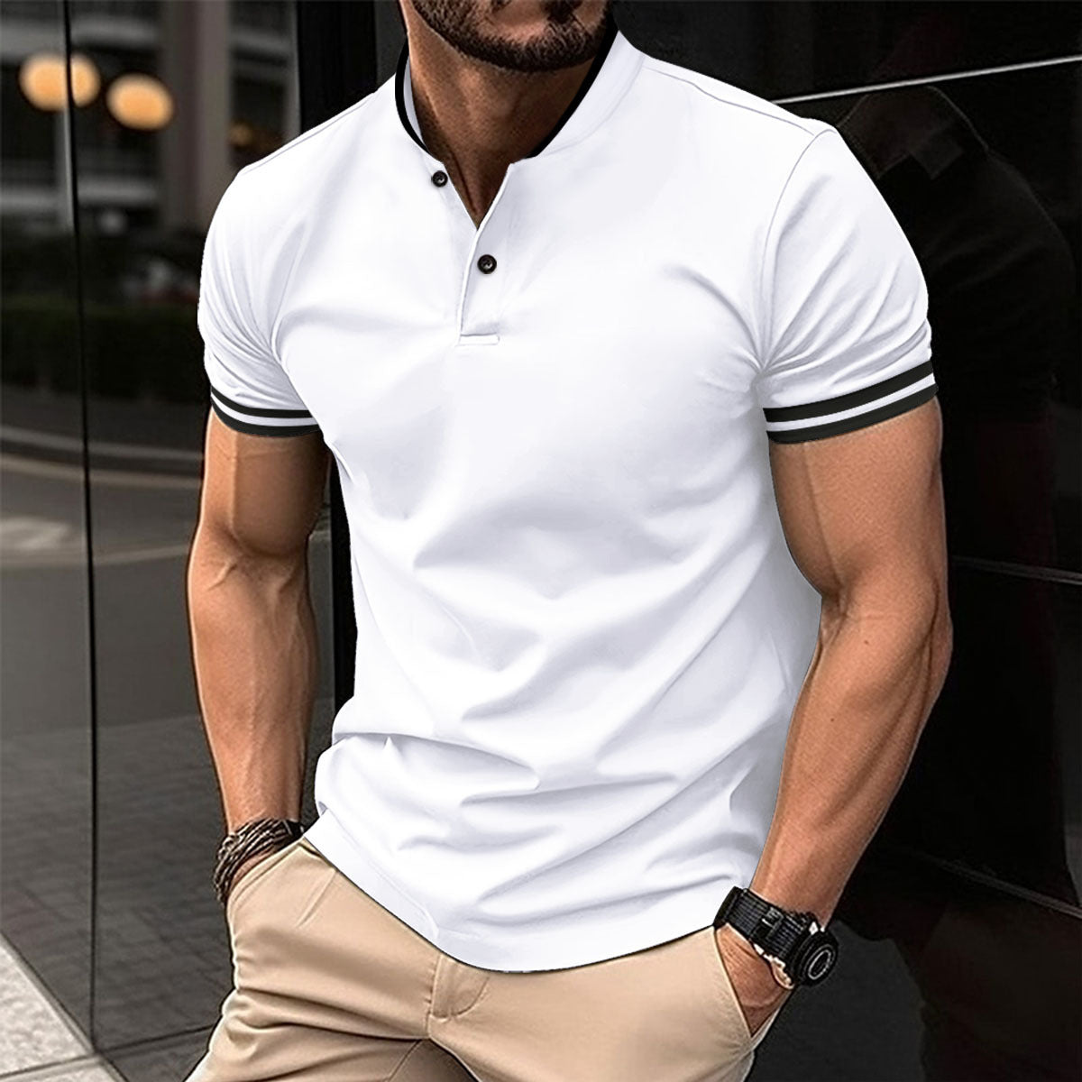 Men’s Sports Shirt – Button Pocket Short Sleeve Activewear Men's Sports Button Pocket Short Sleeved | Ectron Online