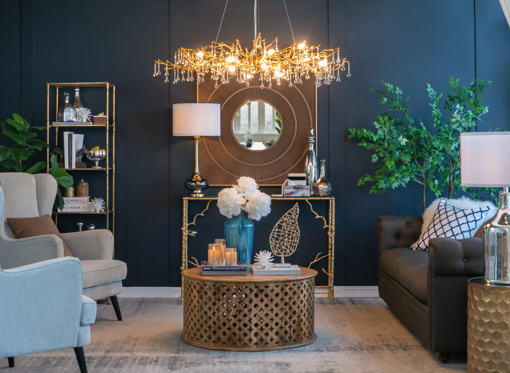 Modern Table Lamp with Glass Drum Shade - 29" Tall Desk Lamp