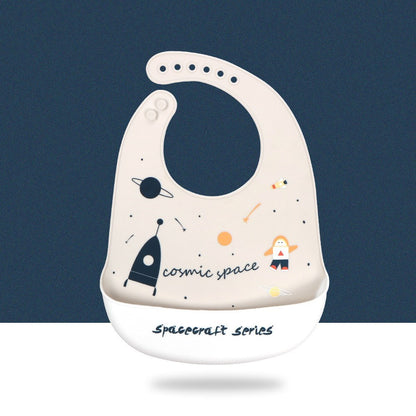 Baby Cartoon Silicone Bib Waterproof And Dirt-proof Super Soft