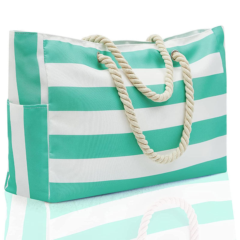 Striped Beach Large Storage Canvas Traveling Bag Striped Beach Large Storage Canvas Trave | Ectron Online