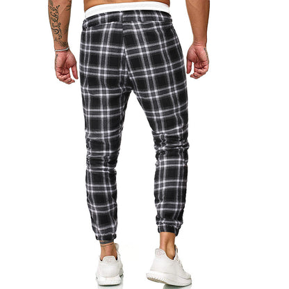 Fashion check casual trousers