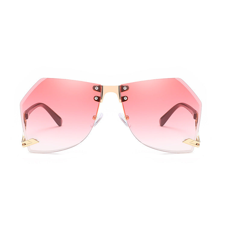 Women's Irregular Rimless Sunglasses – UV400 Lightweight Style Irregular Rimless Sunglasses Women | Ectron Online