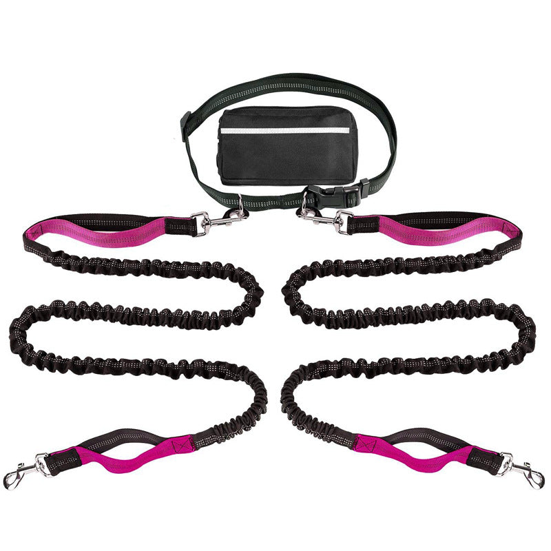 Pet Running Traction Jump Rope Suit Reflective Night Running Sports Waist Bag Cross