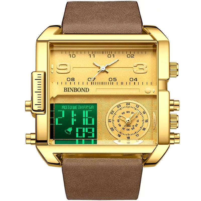 Men's Large Dial Sports Quartz Watch Men's Fashion Large Dial Multi-functiona | Ectron Online