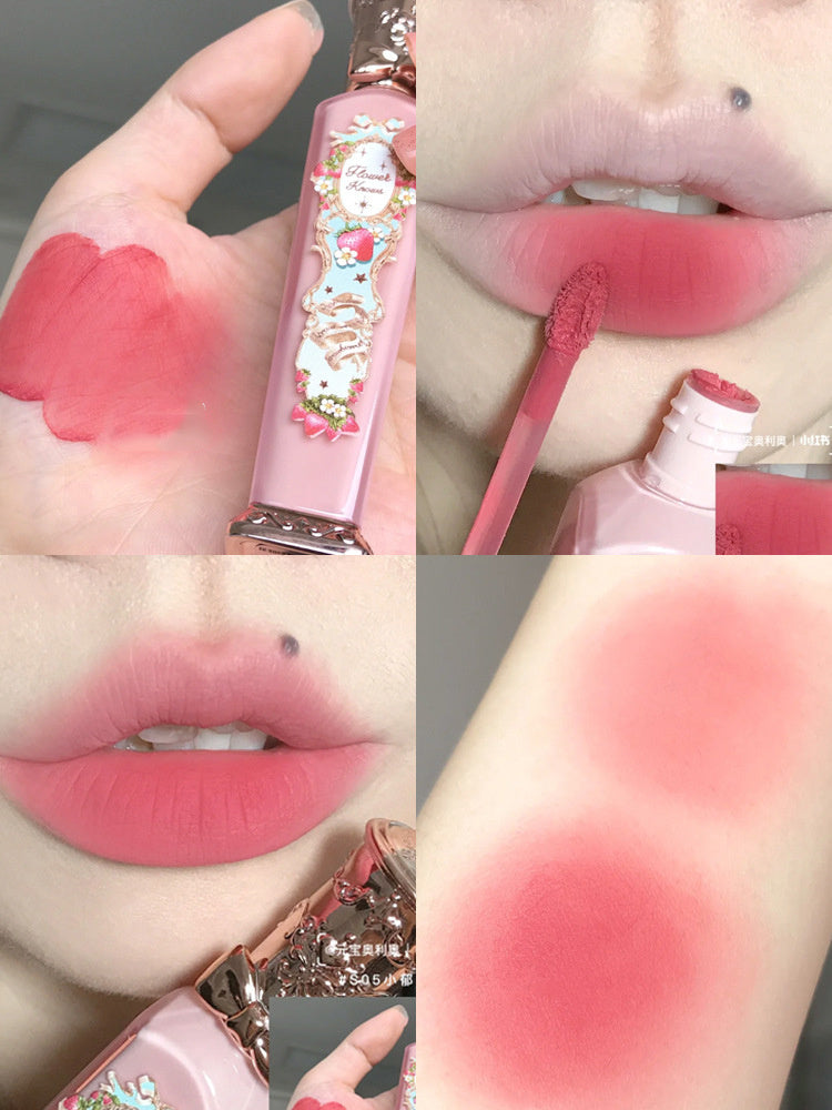 Strawberry Rococo Blush Velvet Matte Lip Glaze Flower Knows Strawberry Rococo Series Em | Ectron Online