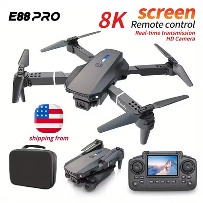 2025 E88 Pro Mini Drone with Screen Control | 4K Dual Camera & LED 2025 E88 Pro Mini Drone With Screen Cont | Ectron Online