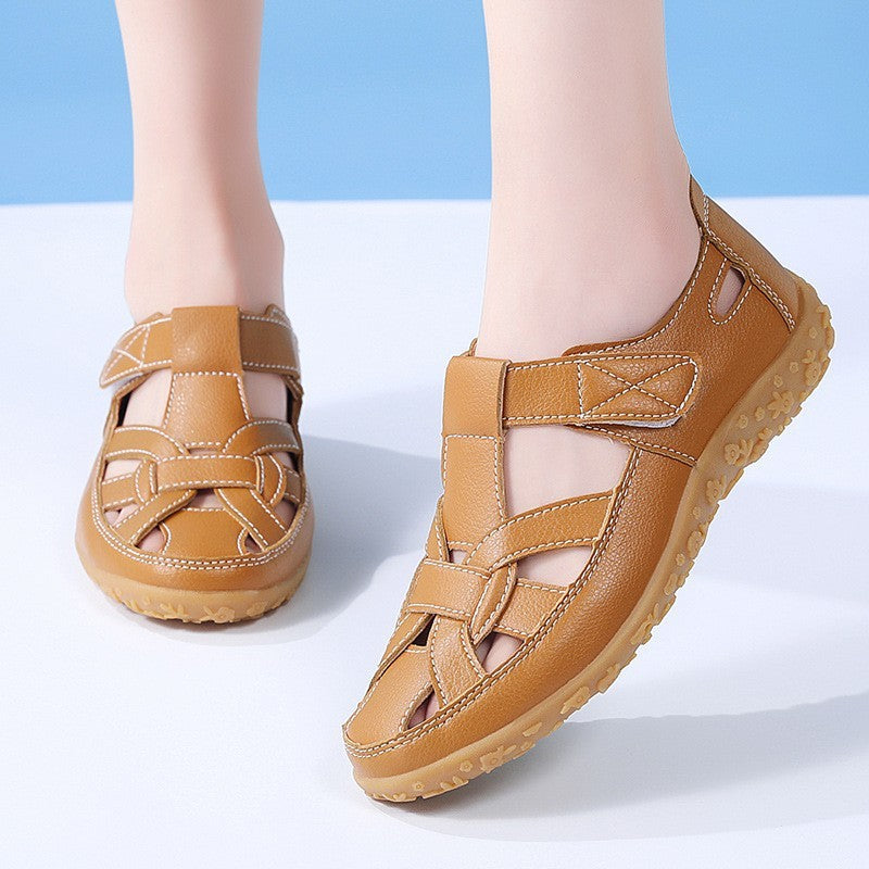 Beach Hollowed Flat Sandals – Fashionable Summer Footwear Beach Hollowed Fashion Flat Sandals | Ectron Online