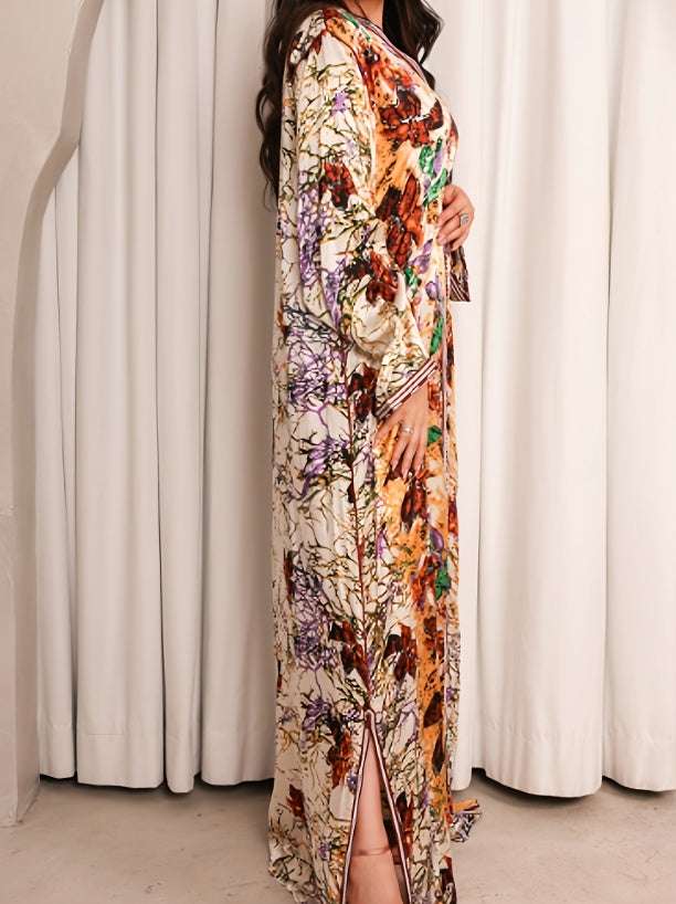Embroidery Kaftan Dress