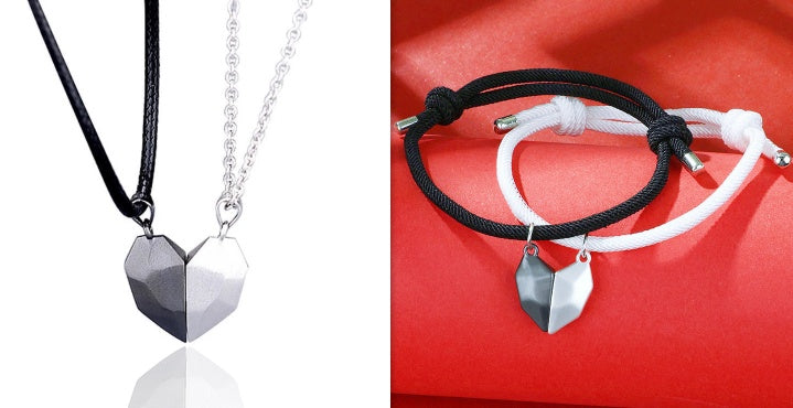 Eternal Bond | Heart-Shaped Couple Jewelry Necklace | Ectron Online