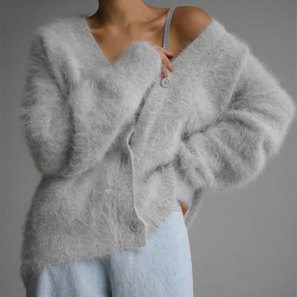 Women's Imitation Marten Cardigan | Loose Idle Style Sweater Coat 2024 Cross-border Hot Sale Spring And Au | Ectron Online