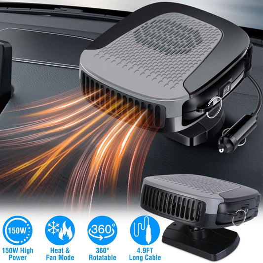 2-in-1 Portable Car Heater & Cooling Fan 12V 150W Portable Car Auto Heater Heatin | Ectron Online