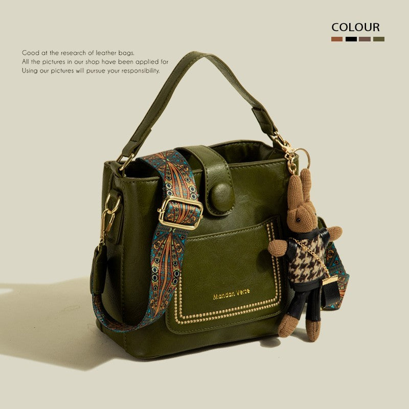 Vintage Texture Single Shoulder Crossbody Bucket Bag Vintage Texture Single Shoulder Crossbod | Ectron Online