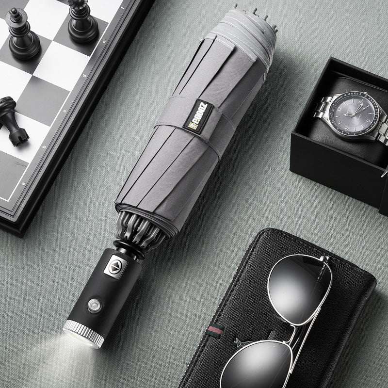 LED Flashlight Lighting Rain and Sunshine Folding Umbrella LED Flashlight Lighting Rain and Sunshin | Ectron Online