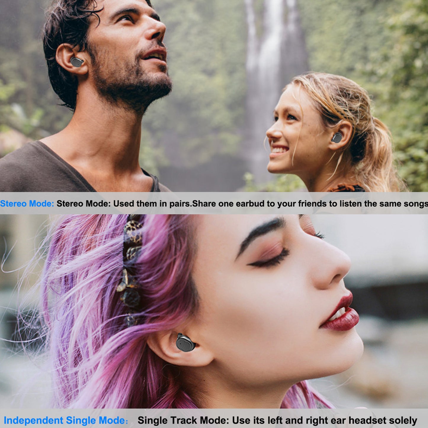 TWS Wireless 5.0 Earbuds | IPX4 Waterproof Noise Canceling Pods