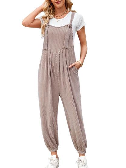 Women's Casual Long Jumpsuit | Comfortable Pocketed One-Piece Women's Casual Pocket Long Jumpsuit | Ectron Online