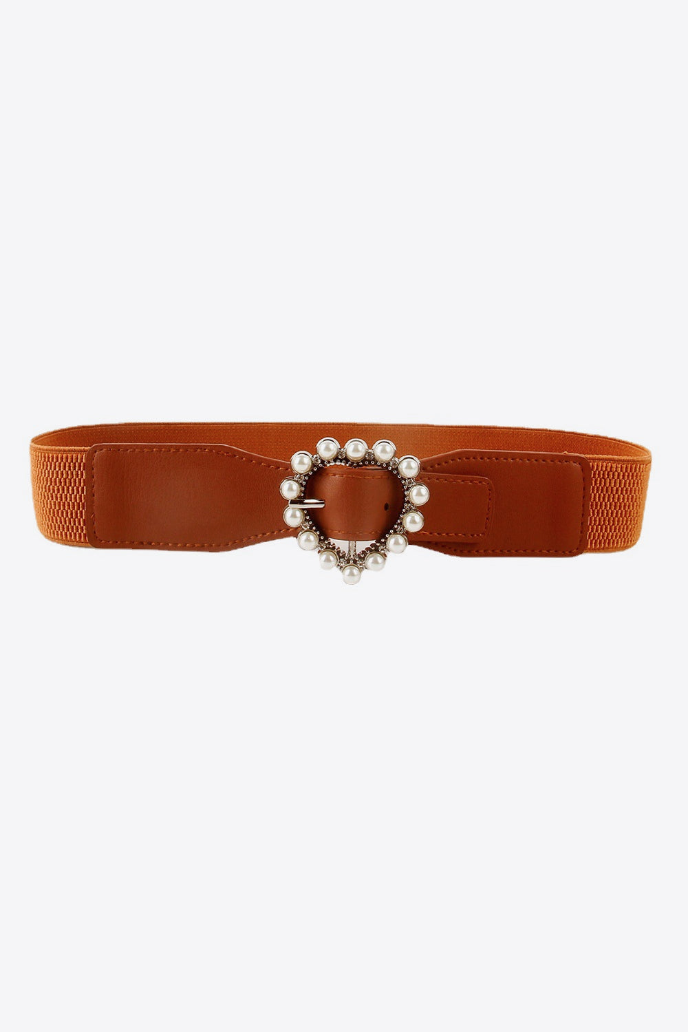 Pearl Heart Buckle Elastic Belt Belt | Ectron Online