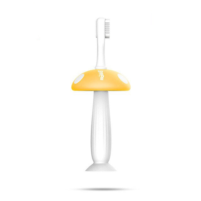 {{ brand }} Baby Toothbrush - Food Grade Silicone Training | BPA Free Colore giallo - Baby Toothbrush