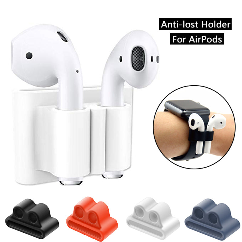 Portable Anti Lost Silicone Holder For AirPods Sports Wireless Earphone Fixed Case For Apple Air Pods Watch Band Holder