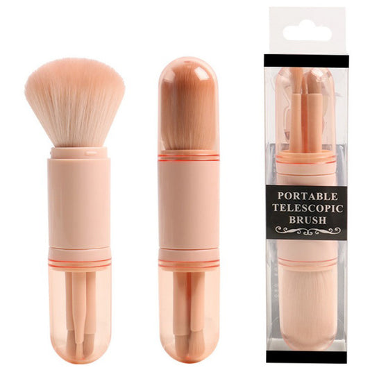 Portable telescopic brush with packaging on a white background