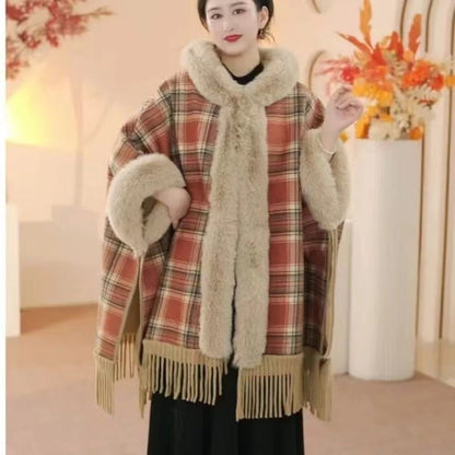Maillard Plaid Winter Shawl Maillard Plaid, Brushed Thickened Winter | Ectron Online