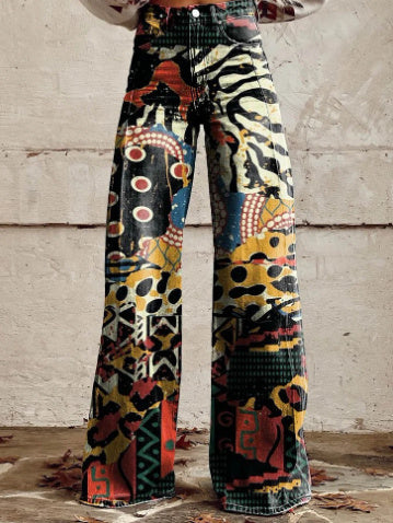 Thin Faux Denim Wide-leg Pants Thin Faux Denim Wide-leg Pants | Ectron Online