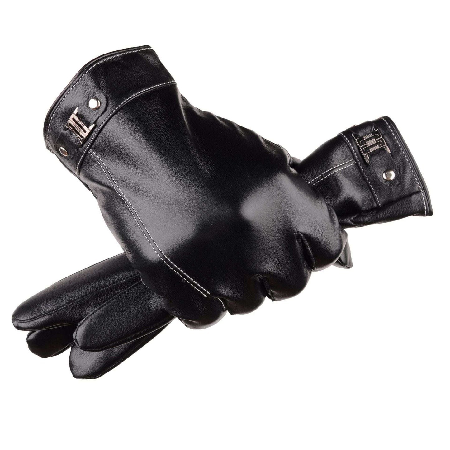 Men's Winter Outdoors Cycling Thickened Fleece-lined Warm Touch Screen Gloves