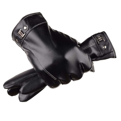 Men's Winter Outdoors Cycling Thickened Fleece-lined Warm Touch Screen Gloves