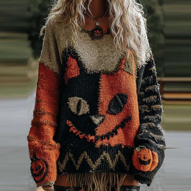 Unisex Halloween Loose Sweater Halloween Men And Women Same Style Loose | Ectron Online