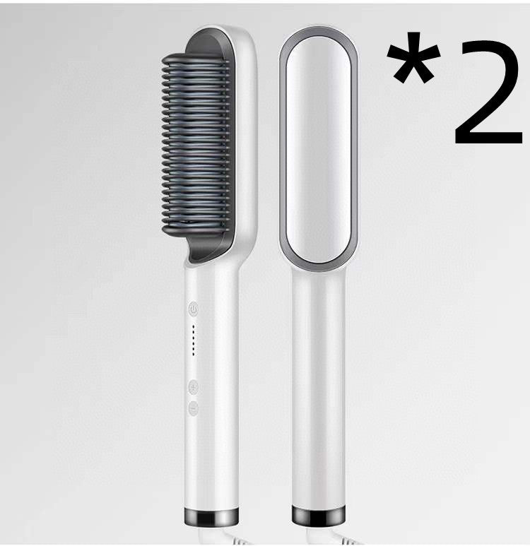 2-in-1 Hair Straightener Hot Comb with Negative Ion Curling Tong New 2 In 1 Hair Straightener Hot Comb Ne | Ectron Online