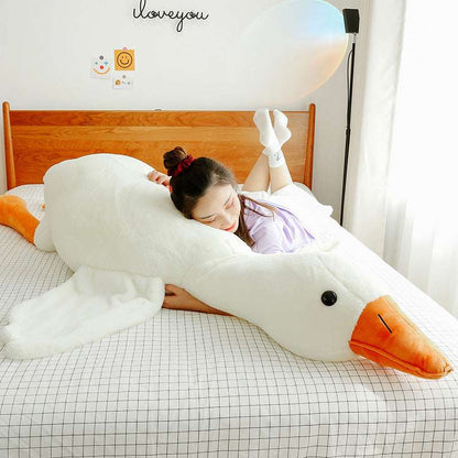 Big White Goose Plush Pillow Cute Big White Geese Pillow Plush Toy | Ectron Online
