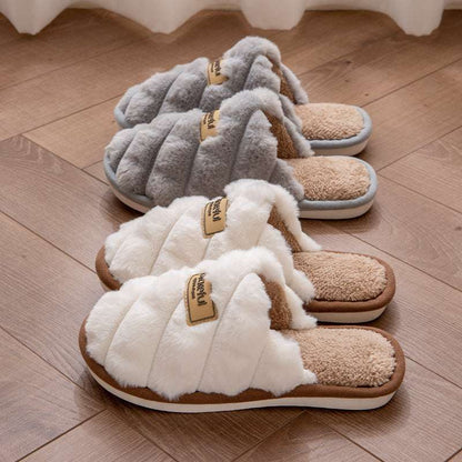 Plush Cotton Slippers – Thick Bottom, Non-Slip & Warm Comfort New Simple Thick Bottom Interior Home No | Ectron Online