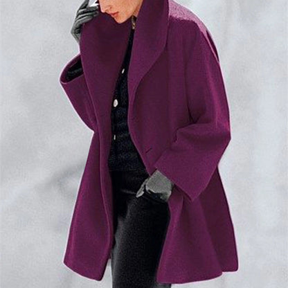Women's Multi-Color Woolen Coat | Trendy Loose Round Neck Sweater Women's Trendy Clothes Multi-color Round | Ectron Online