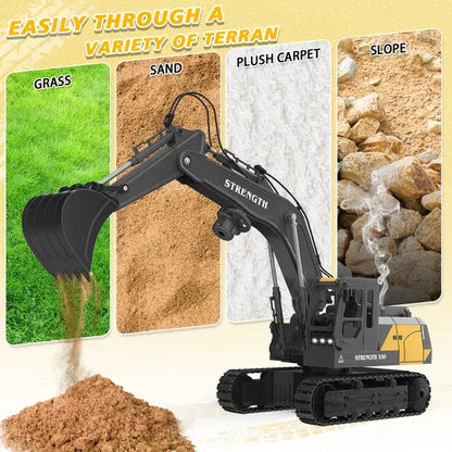 1:20 Alloy RC Excavator - 12-Channel Remote Control Vehicle 1: 20 12-way Alloy Excavator Remote Cont | Ectron Online