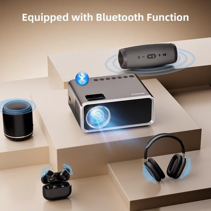 Native 1080P 5G WiFi Projector | 12000 Lumens 4K Support Home Cinema Projector With WiFi & Bluetooth, Upgrade | Ectron Online
