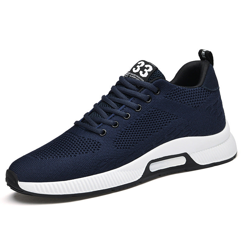Fly-Knit Mesh Sneakers – Wear-Resistant Men’s Shoes, +6cm Height Fly-knit Sneakers Mesh Wear-resistant In | Ectron Online